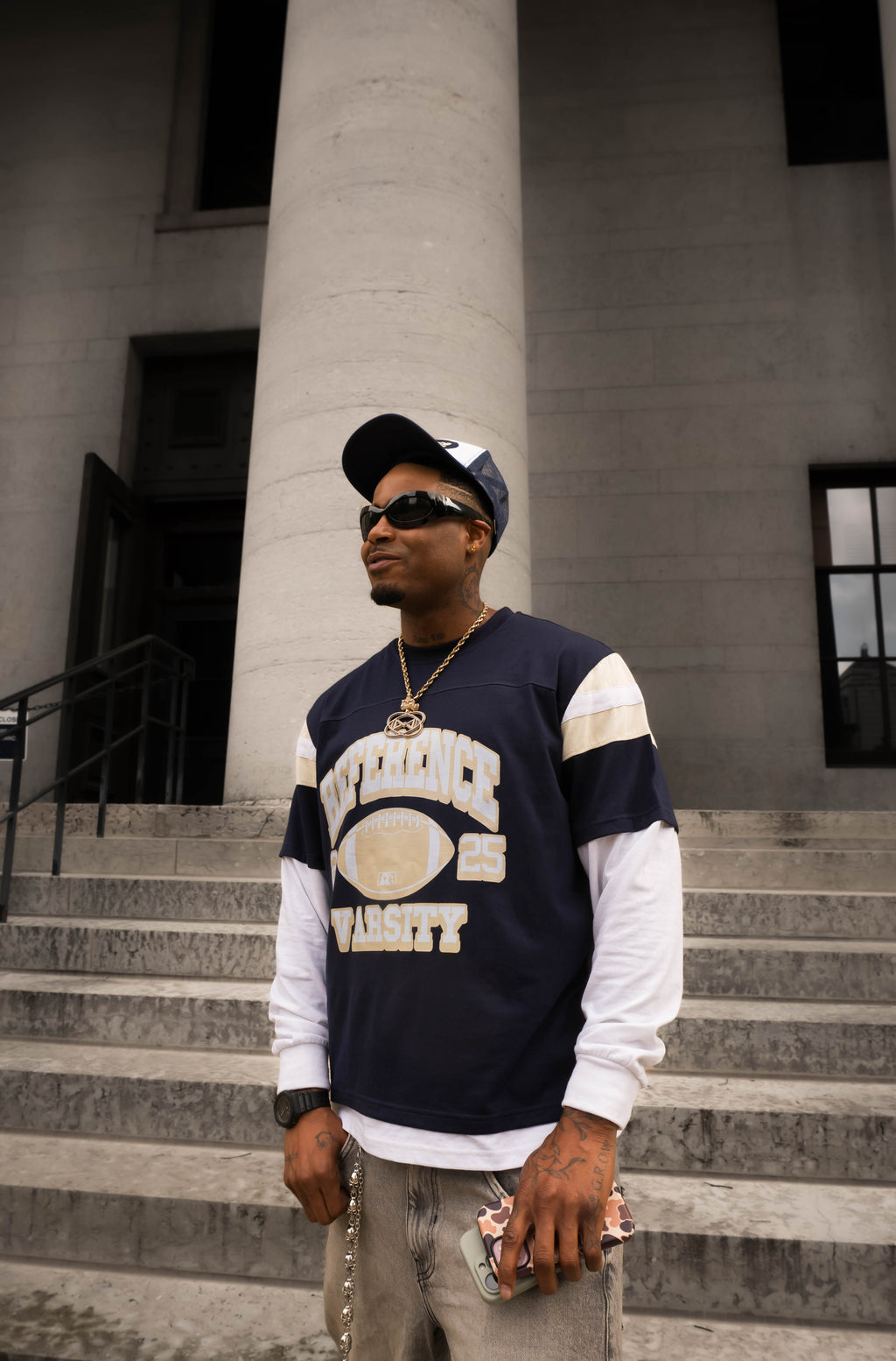 Reference Varsity Stacked Tee