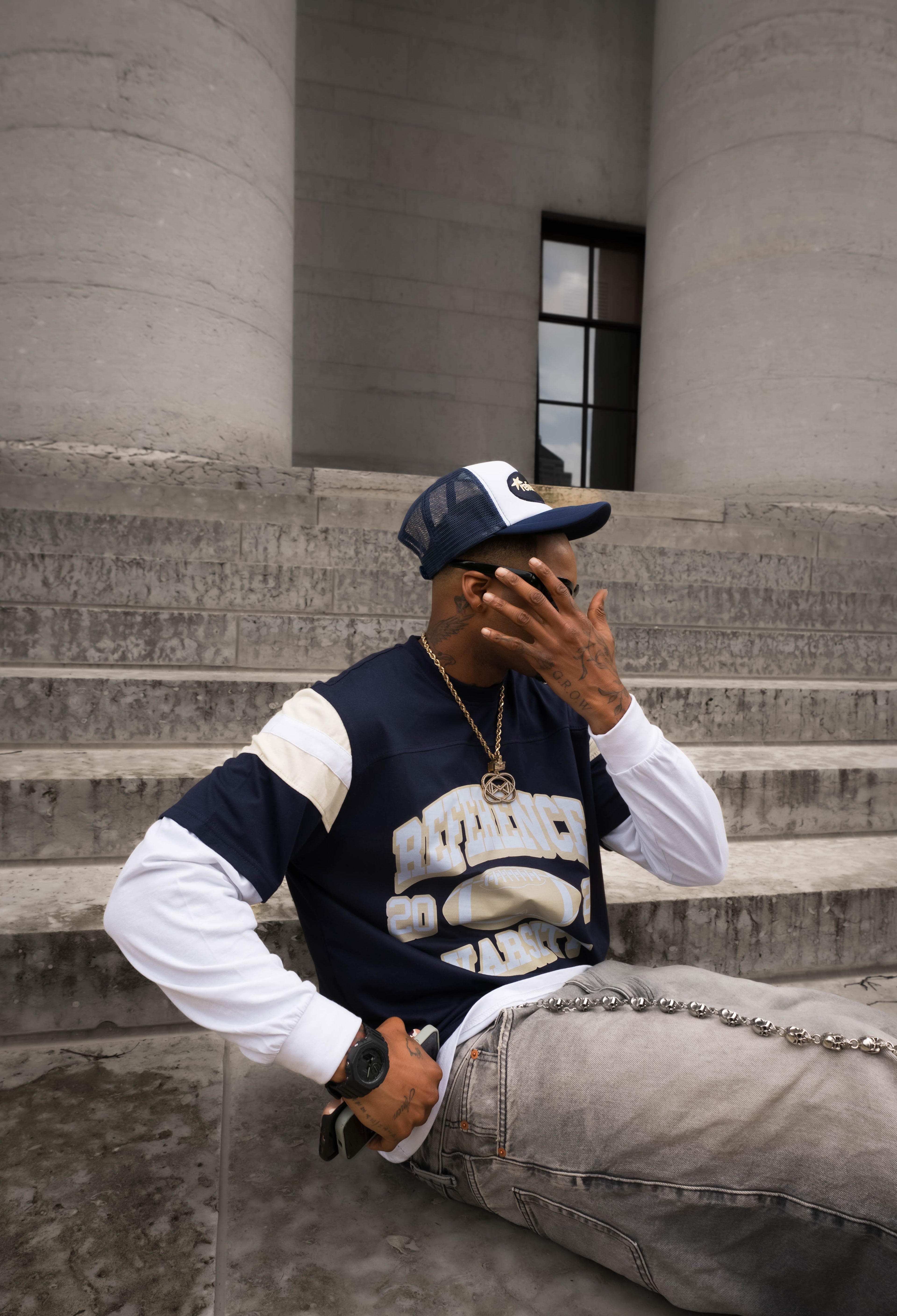 Reference Varsity Stacked Tee